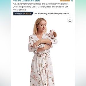 Labor delivery robe and swaddle set